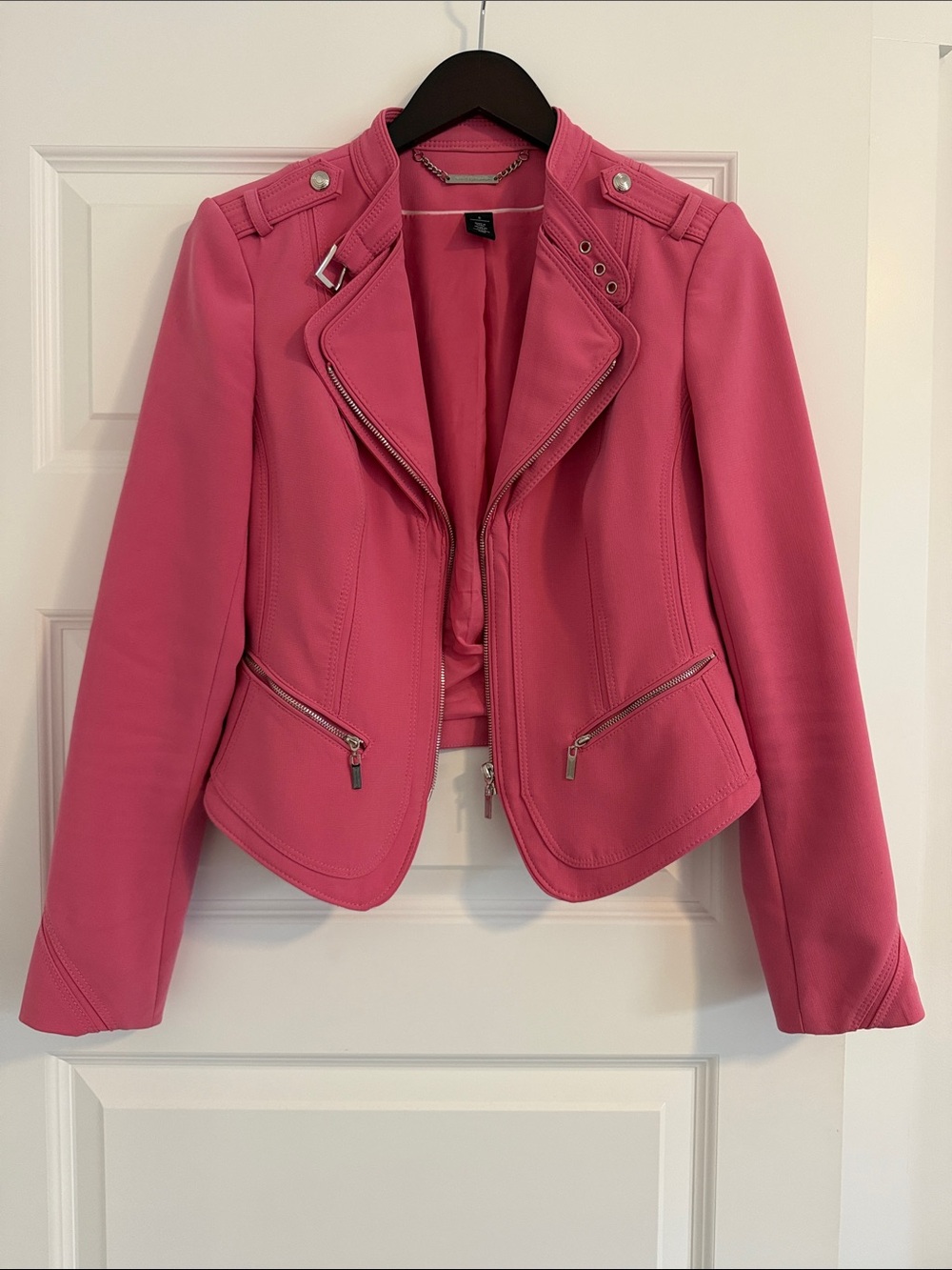 WHBM Pink Moto Jacket